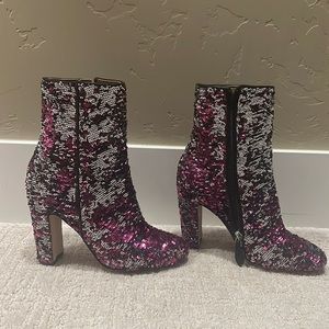 NWT - Pink and Silver Sequin Boots! Eras Perfect!